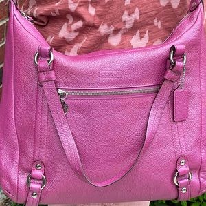 Coach F17566 Pebbled Leather Alexandra Convertible w/shoulder & crossbody straps